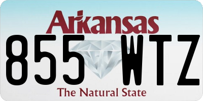 AR license plate 855WTZ