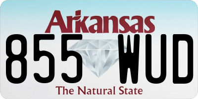 AR license plate 855WUD
