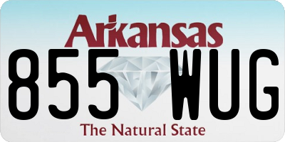 AR license plate 855WUG