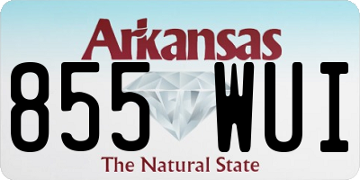 AR license plate 855WUI