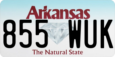 AR license plate 855WUK