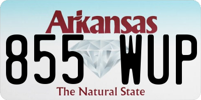 AR license plate 855WUP