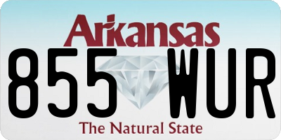 AR license plate 855WUR