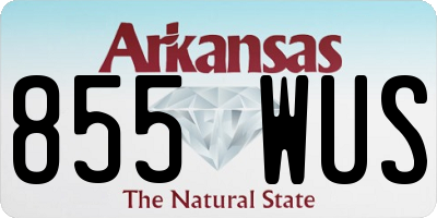 AR license plate 855WUS