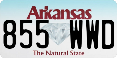 AR license plate 855WWD