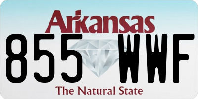 AR license plate 855WWF