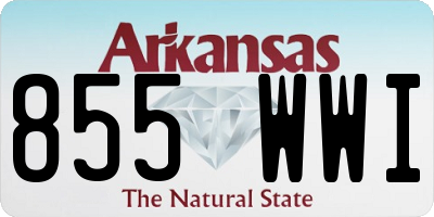 AR license plate 855WWI