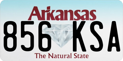 AR license plate 856KSA