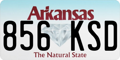 AR license plate 856KSD