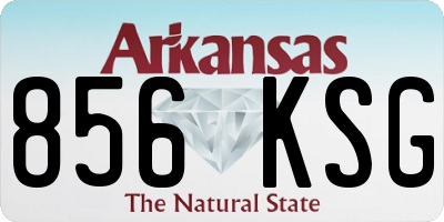 AR license plate 856KSG