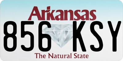 AR license plate 856KSY