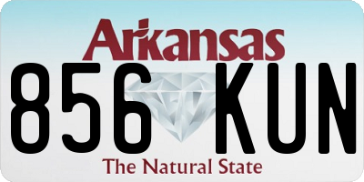 AR license plate 856KUN