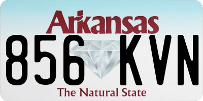 AR license plate 856KVN