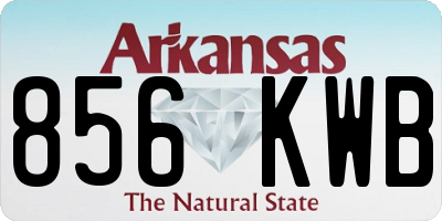 AR license plate 856KWB
