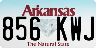 AR license plate 856KWJ