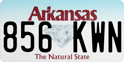 AR license plate 856KWN