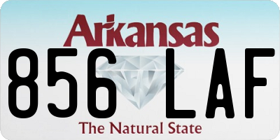 AR license plate 856LAF