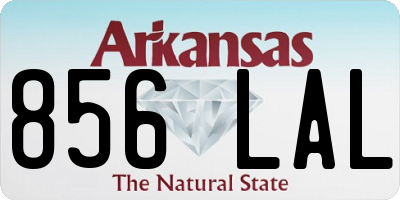 AR license plate 856LAL