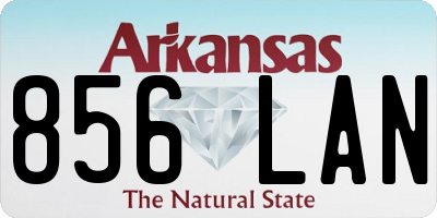 AR license plate 856LAN