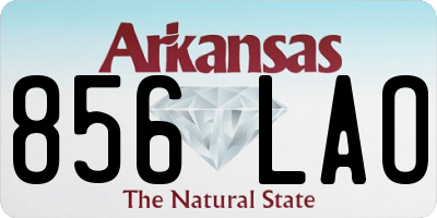 AR license plate 856LAO