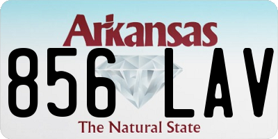 AR license plate 856LAV