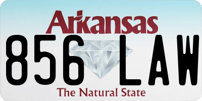 AR license plate 856LAW