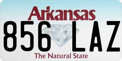 AR license plate 856LAZ