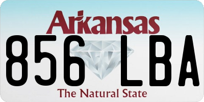 AR license plate 856LBA