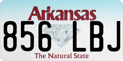 AR license plate 856LBJ