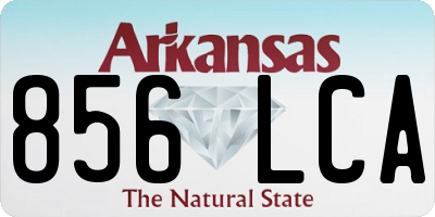 AR license plate 856LCA