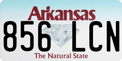 AR license plate 856LCN