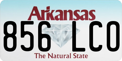 AR license plate 856LCO