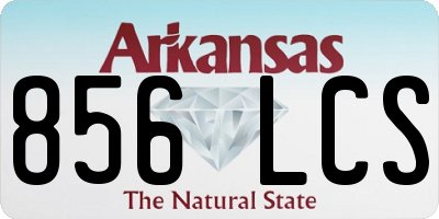 AR license plate 856LCS