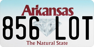AR license plate 856LOT