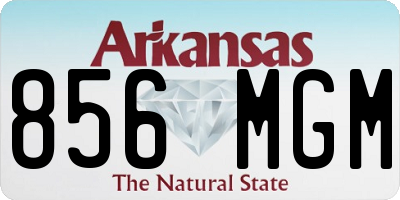 AR license plate 856MGM