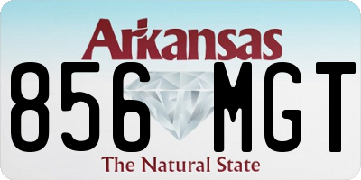 AR license plate 856MGT