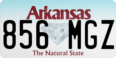 AR license plate 856MGZ