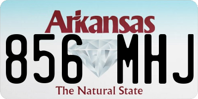 AR license plate 856MHJ