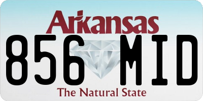 AR license plate 856MID