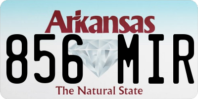 AR license plate 856MIR