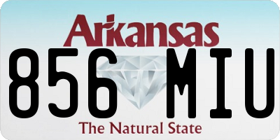 AR license plate 856MIU