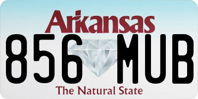 AR license plate 856MUB