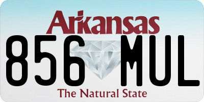 AR license plate 856MUL
