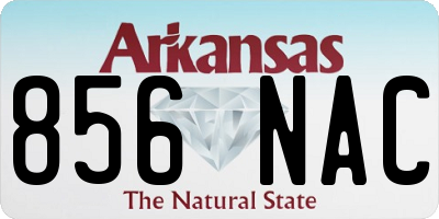 AR license plate 856NAC