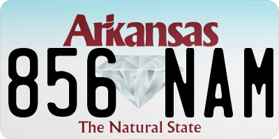 AR license plate 856NAM