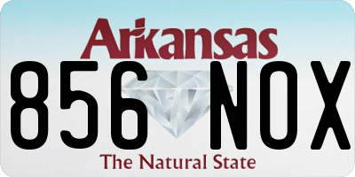AR license plate 856NOX