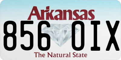 AR license plate 856OIX