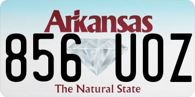 AR license plate 856UOZ