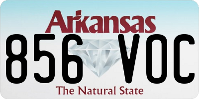 AR license plate 856VOC