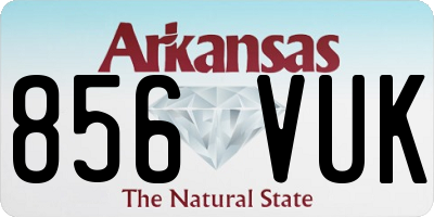AR license plate 856VUK